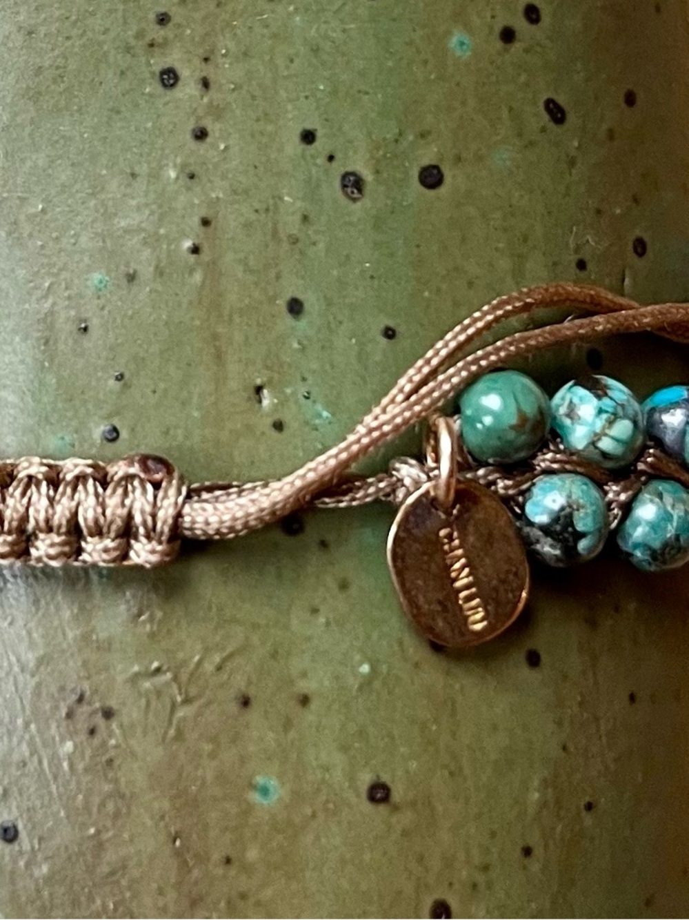 NWT Chan Luu Trend Blue Green Beaded Adjustable Boho Bracelet + Pouch - Picture 5 of 5